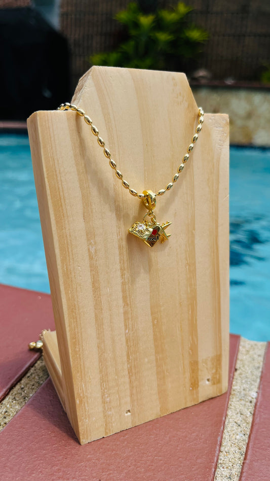 I Love Travel Necklace